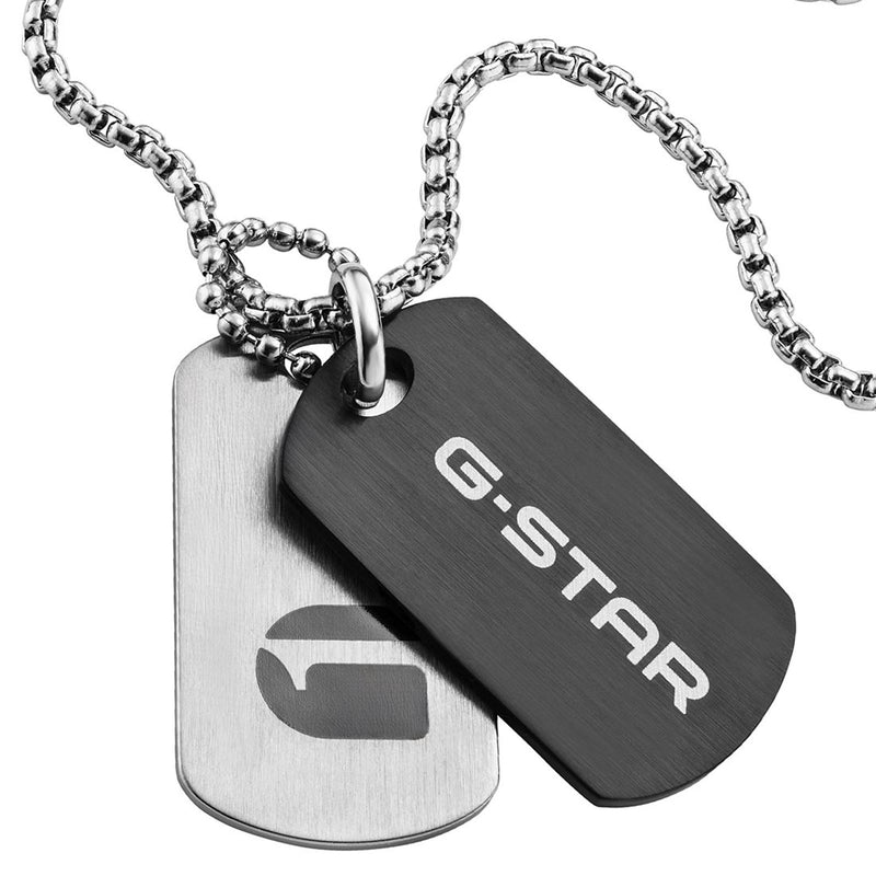 G-Star M-Tag Silberfarbene Halskette GSJ.101.02-zoom-