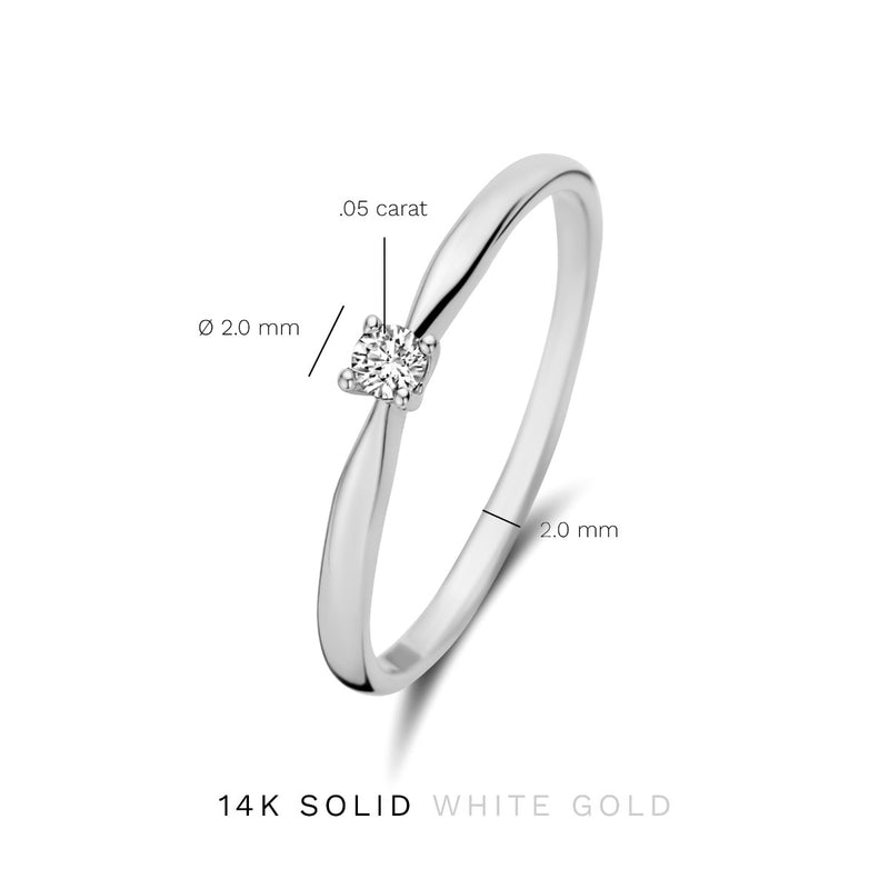 Isabel Bernard De la Paix Céline 14 Karat | Weißgold Ring | Diamant 0.05 Karat | IBD330004-48-zoom-