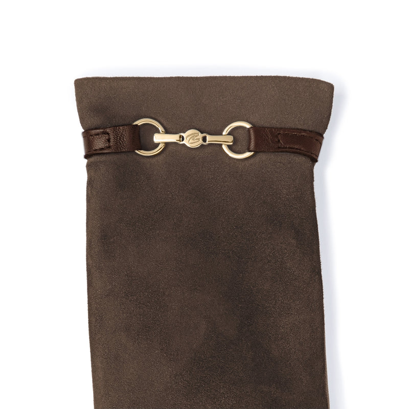 Isabel Bernard Honoré Marcelia dunkelbraune Wildlederhandschuhe aus Ziegenleder IB67001-131-6.5-zoom-