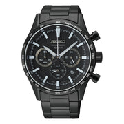 Seiko Chronograph herren Uhr Schwarz SSB415P1