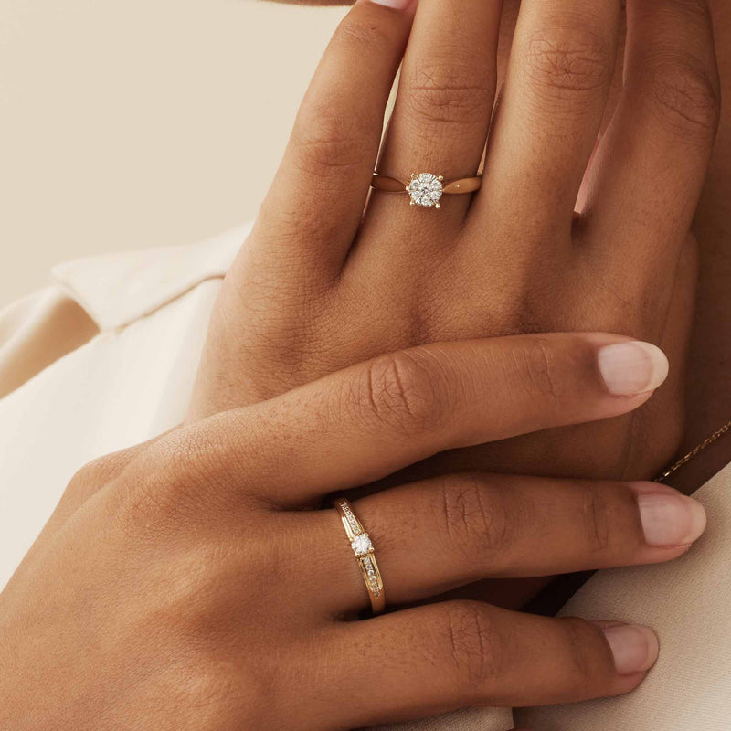 Isabel Bernard De la Paix Hanaé 14 Karat | Gold Ring | Diamant 0.14 Karat | IBD330008-60-zoom-