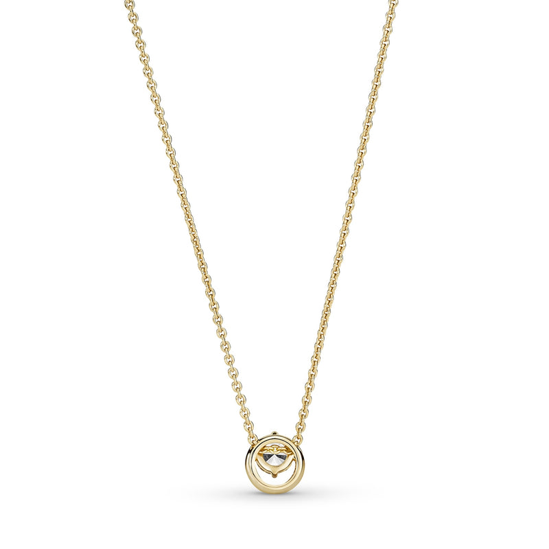 Pandora Timeless Goldfarbene Sparkling Round Halo Kette mit 585er Golden Plattierung 361174C01-45 (Länge: 45.00 cm)-zoom-