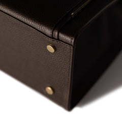 Isabel Bernard Honoré Nadine dark brown calfskin leather handbag with 13 inch laptop compartment IB25110-031-13