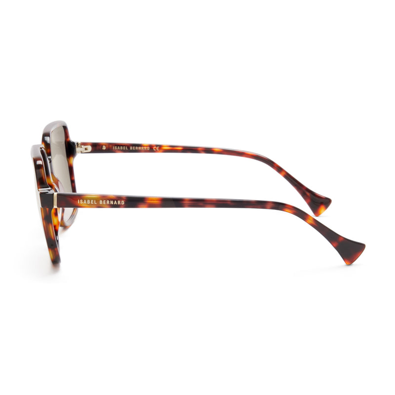 Isabel Bernard La Villette Rene Braun Tortoise Quadratisch Sonnenbrille IB400000-14-14-zoom-