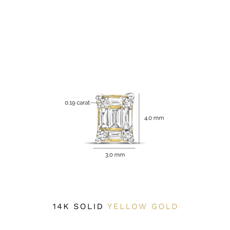 Isabel Bernard De la Paix Maxime 14 Karat Goldohrrstecker mit Diamant 0.26 ct IBD360020-zoom-