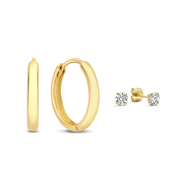 Isabel Bernard Cadeau d'Isabel 14 Karat | Gold Ohrringe Set IB90151-zoom-