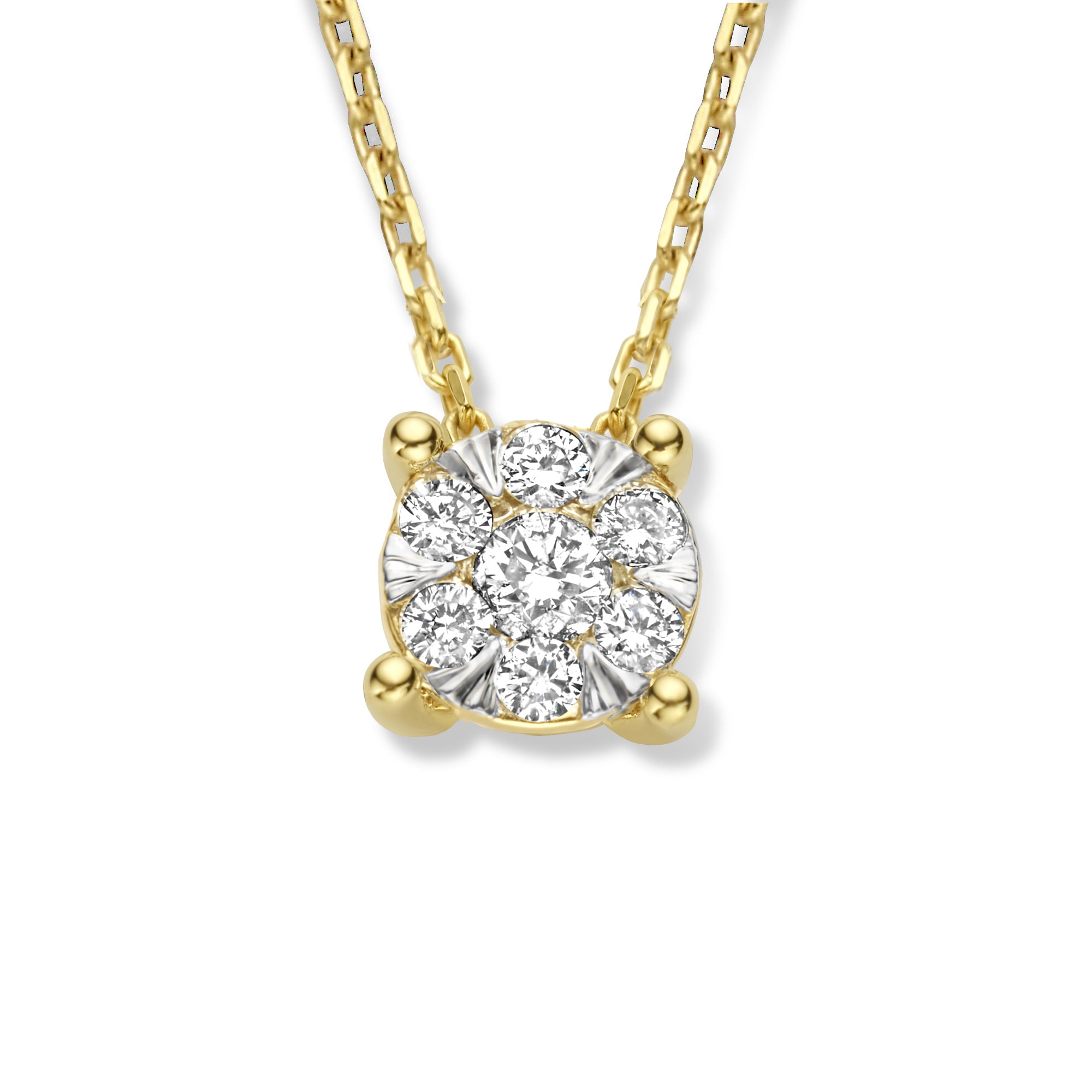 Isabel Bernard De la Paix Hanaé 14 Carat Golden Necklace | diamond 0.08 ct | IBD350007