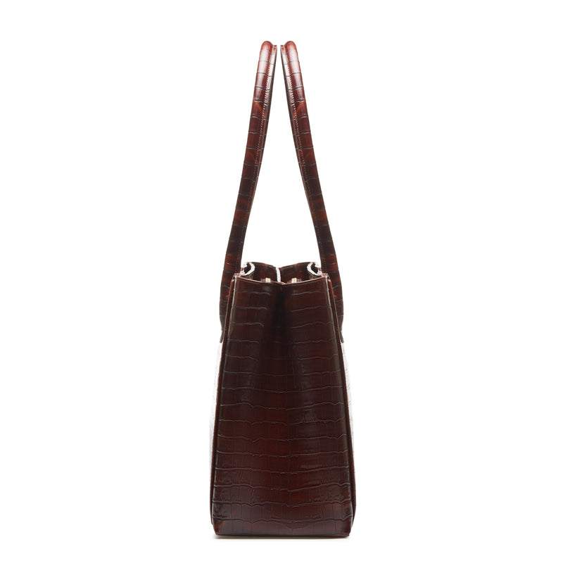 Isabel Bernard Honoré Cloe Kroko braun Handtasche IB25006-zoom-