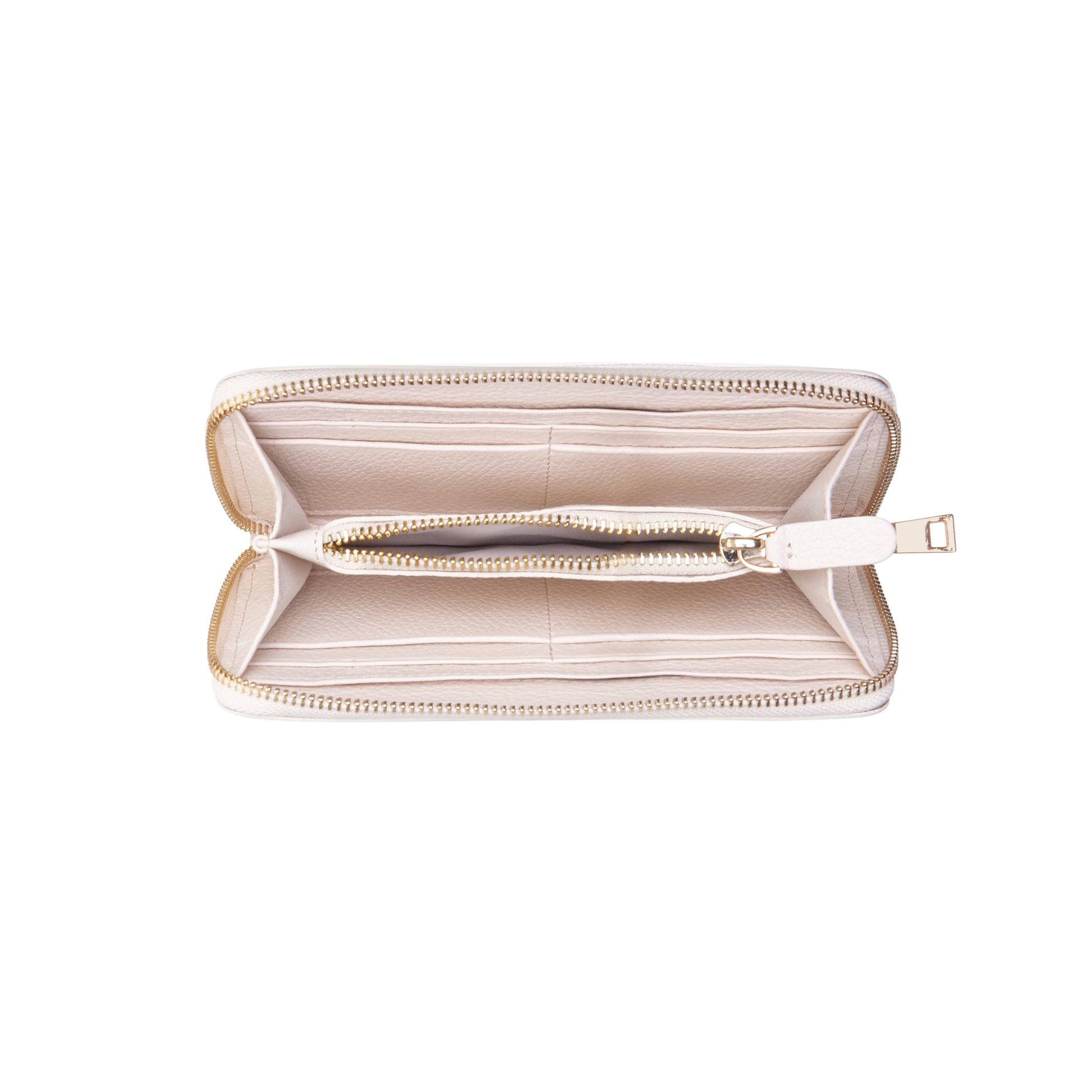 Isabel Bernard Honoré Léa Beige Calfskin Zip Wallet IB23012