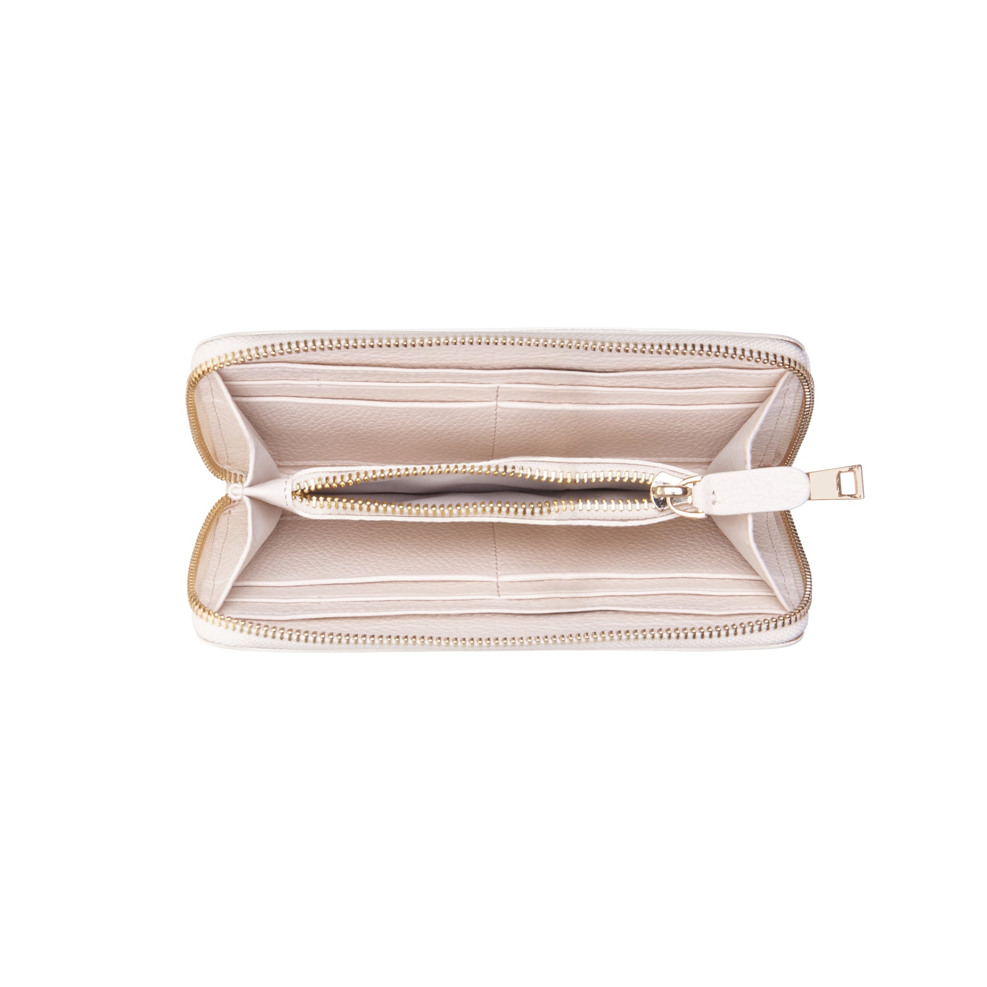 Isabel Bernard Honoré Léa Beige Calfskin Zip Wallet IB23012