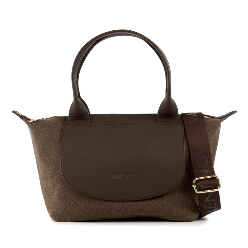Valentino Bags Snowfall Dunkelbraune Shopping Bag VBSA5T04MORO-zoom-