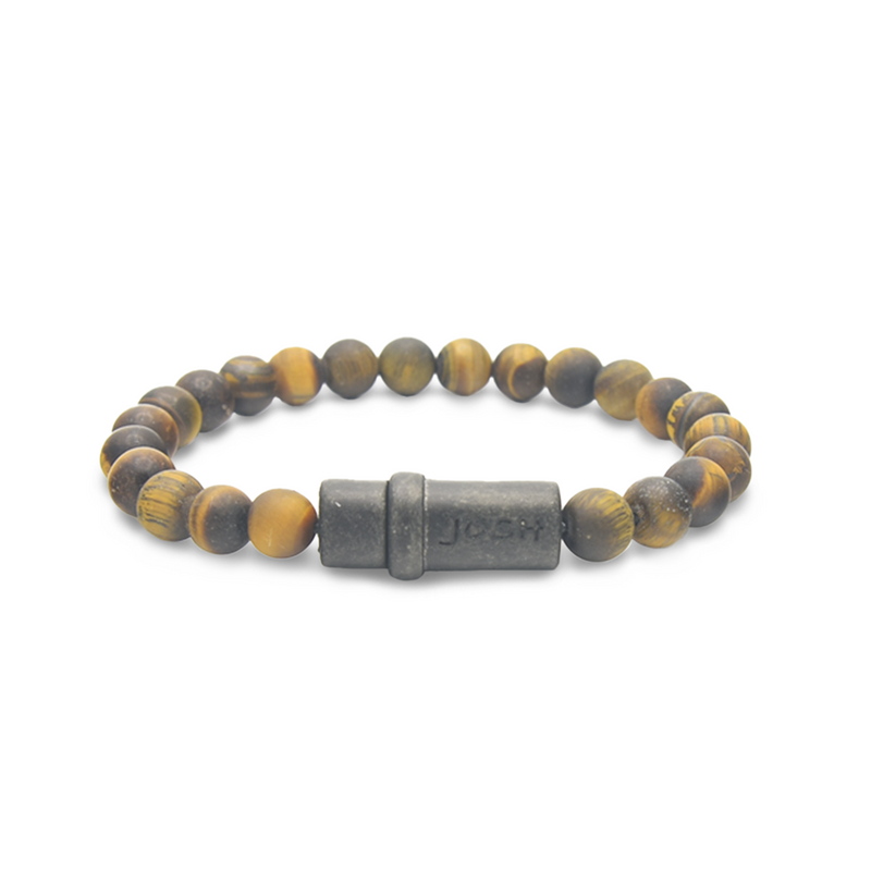 Josh Cognac Natural Stone Bracelet 09285VB/MTCG/MED-zoom-