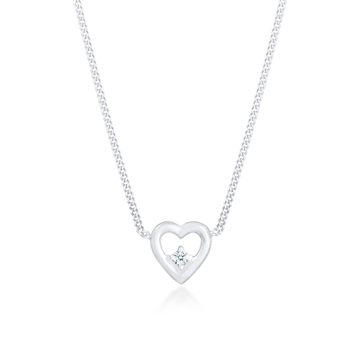 Elli 925 Sterling Silver Necklace with Diamond (0.03 ct) 2004-BF-0007592-001