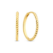 Beloro Jewels Della Spiga Giana 9 karat gold hoop earrings BO360093