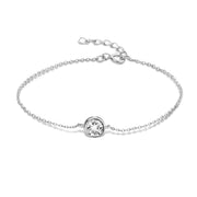 Violet Hamden Venus 925 Sterling Silbernes Armband mit Geburtsstein VH320009-JAN