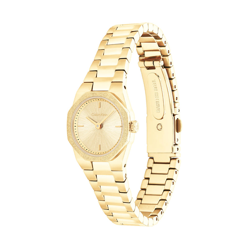 Calvin Klein Geometric Elegance Goudkleurig Dames Horloge 2002-CK25100142-zoom-