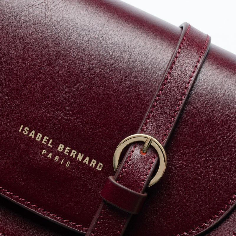 Isabel Bernard Montmartre Manon Bordeaux Rot Naturleder Crossbody Tasche IB21111-zoom-