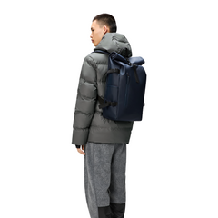 Rains Navy Rolltop Backpack Large R14590-47
