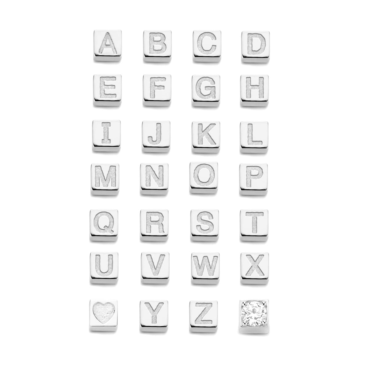 Isabel Bernard Saint Germain Felie 14 Carat Whitegold cube Charm IB350051